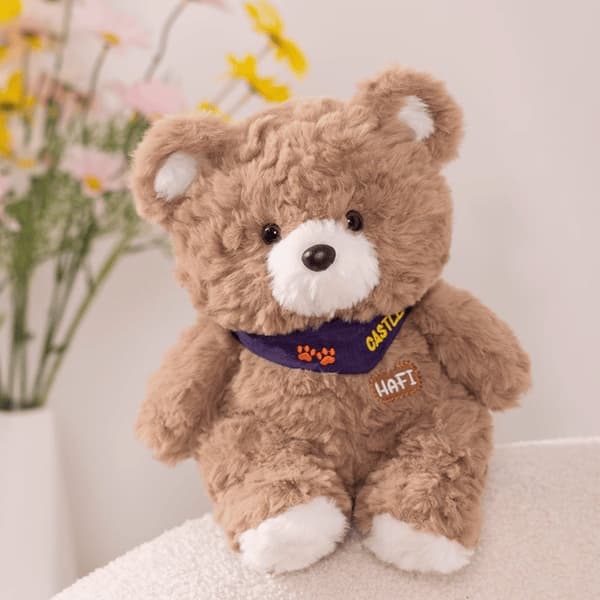 Bear Plush Toy Cute Soothing Doll Bear Figurine