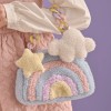 Macaron Rainbow Plush Crossbody Bag
